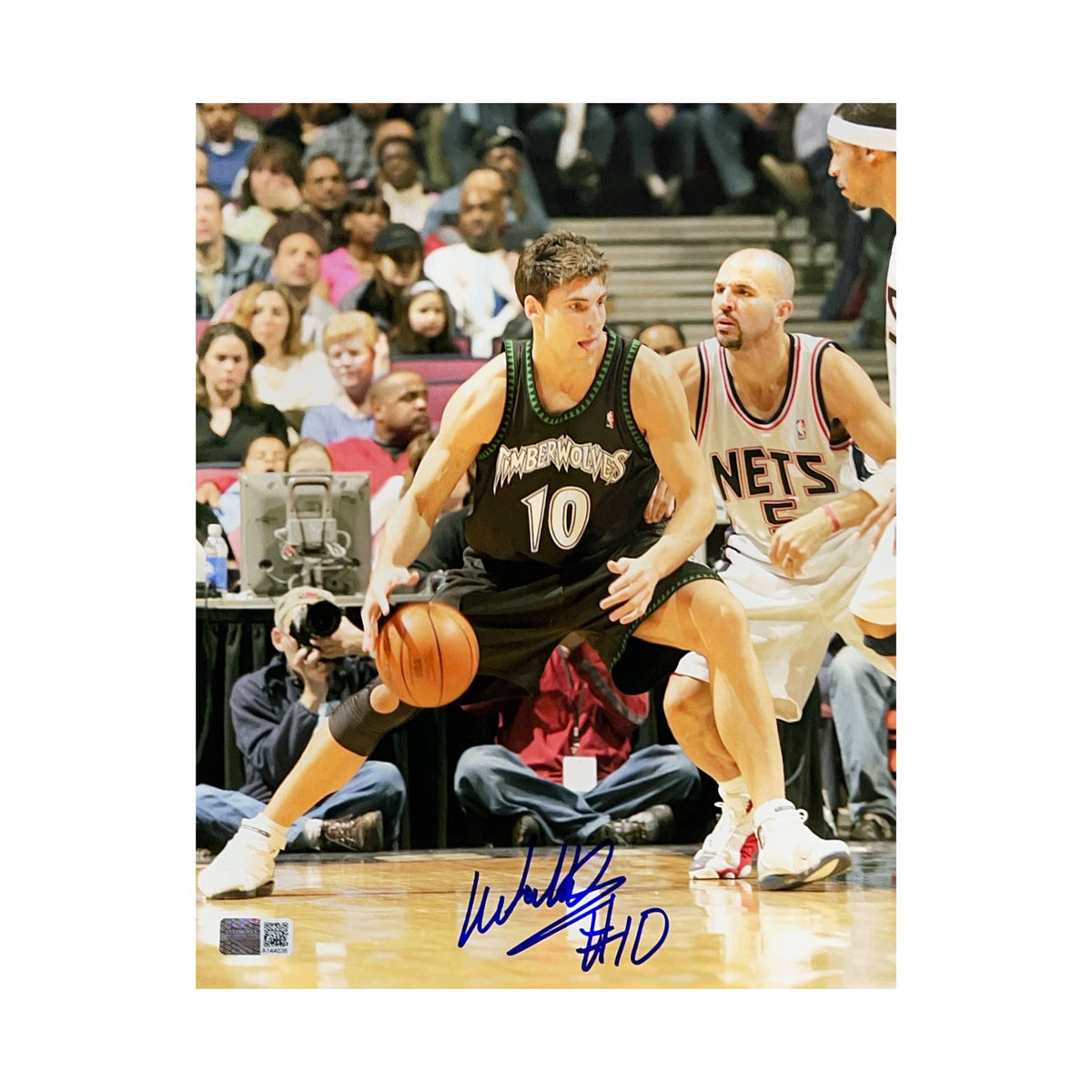 Wally Szczerbiak Autographed Minnesota Timberwolves Jason Kidd 8x10 Steiner CX product image 1, provided for visual