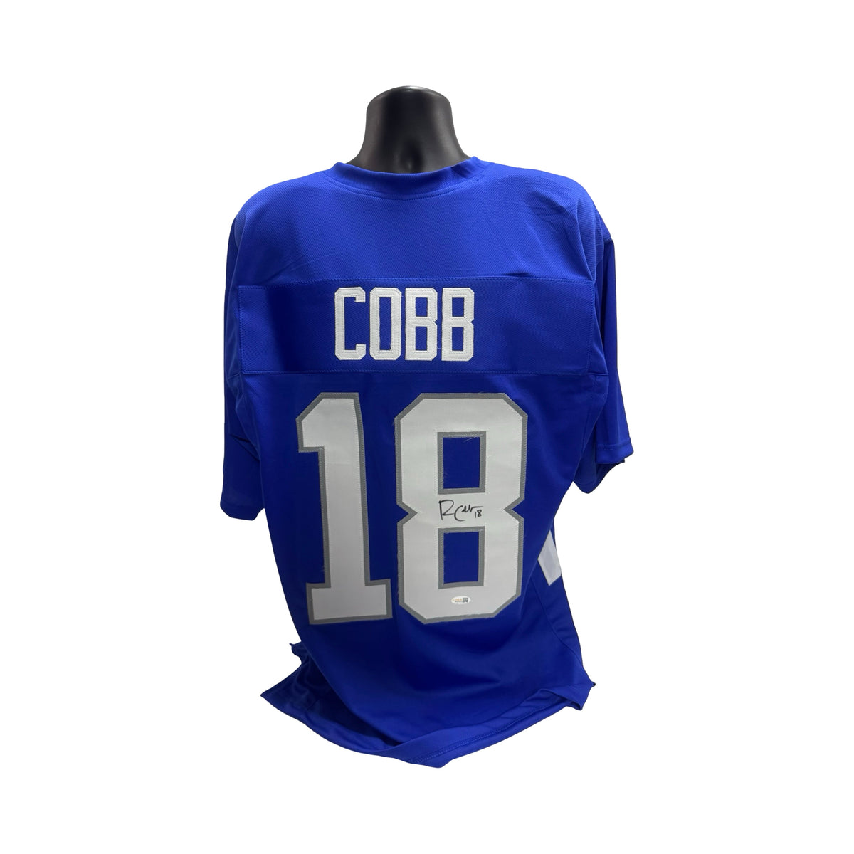 Randall Cobb University of Kentucky Autographed Blue Jersey JSA product image 1, provided for visual reference and product
