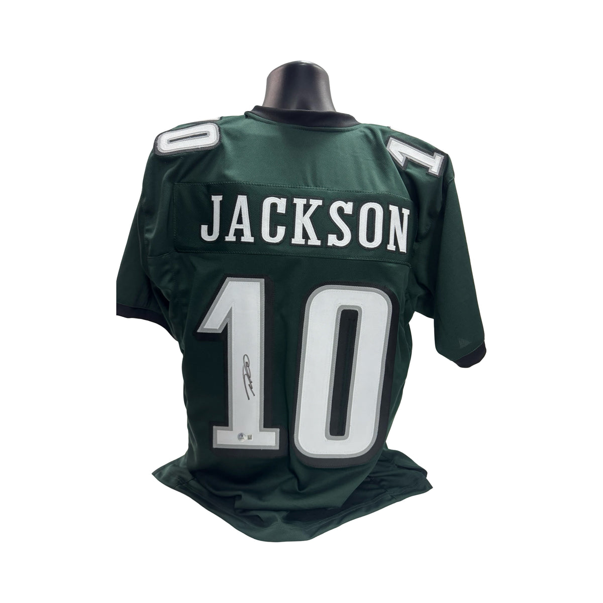 Desean Jackson Autographed Philadelphia Eagles Green Jersey Beckett BAS product image 1, provided for visual reference and