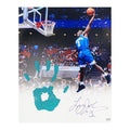 Larry Johnson Autographed Charlotte Hornets Dunko Contest Handprint 16x20 Steiner CX product image 1, provided for visual