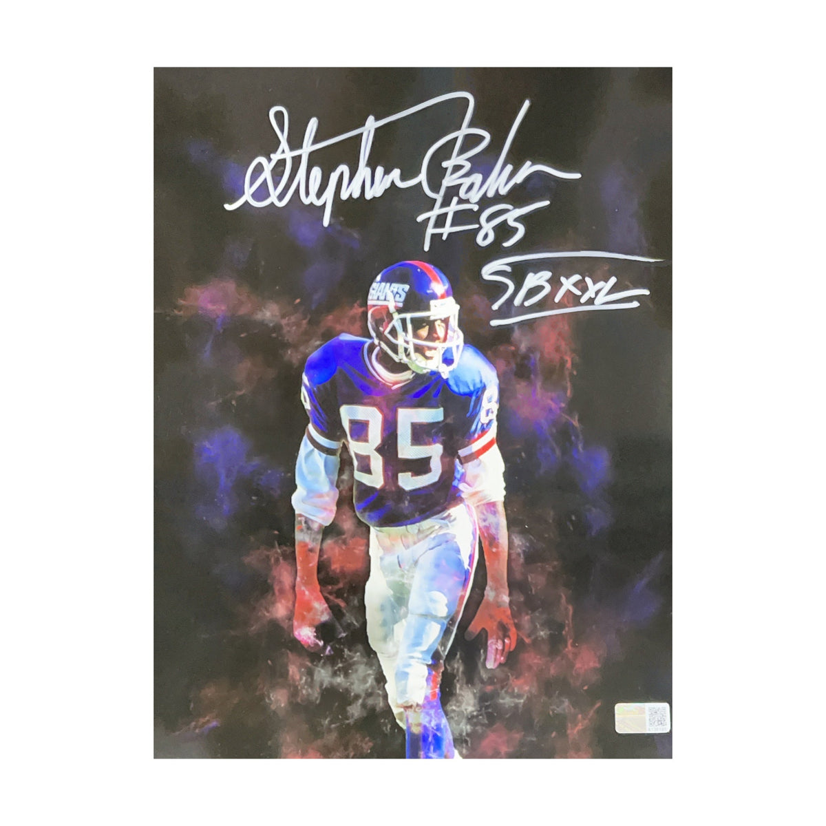 Stephen Baker Autographed New York Giants Edit 8x10 Steiner CX product image 1, provided for visual reference and product