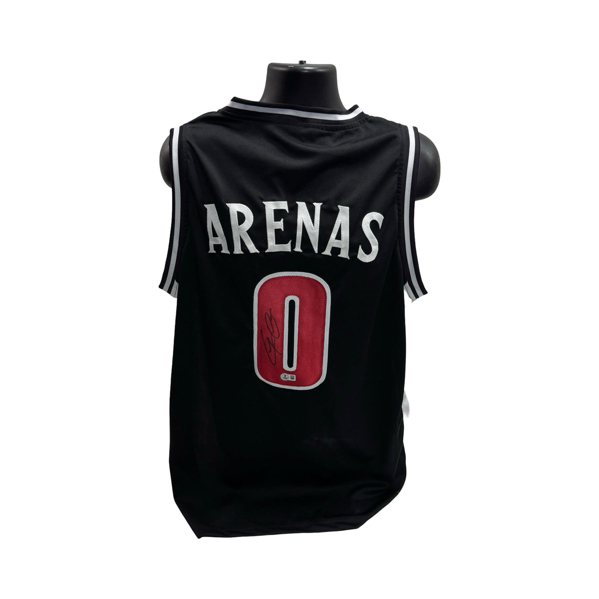Gilbert Arenas Autographed Arizona Wildcats Black Jersey Beckett BAS product image 1, provided for visual reference and