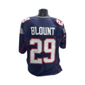 LeGarrett Blount Autographed New England Patriots Navy Jersey JSA product image 1, provided for visual reference and product