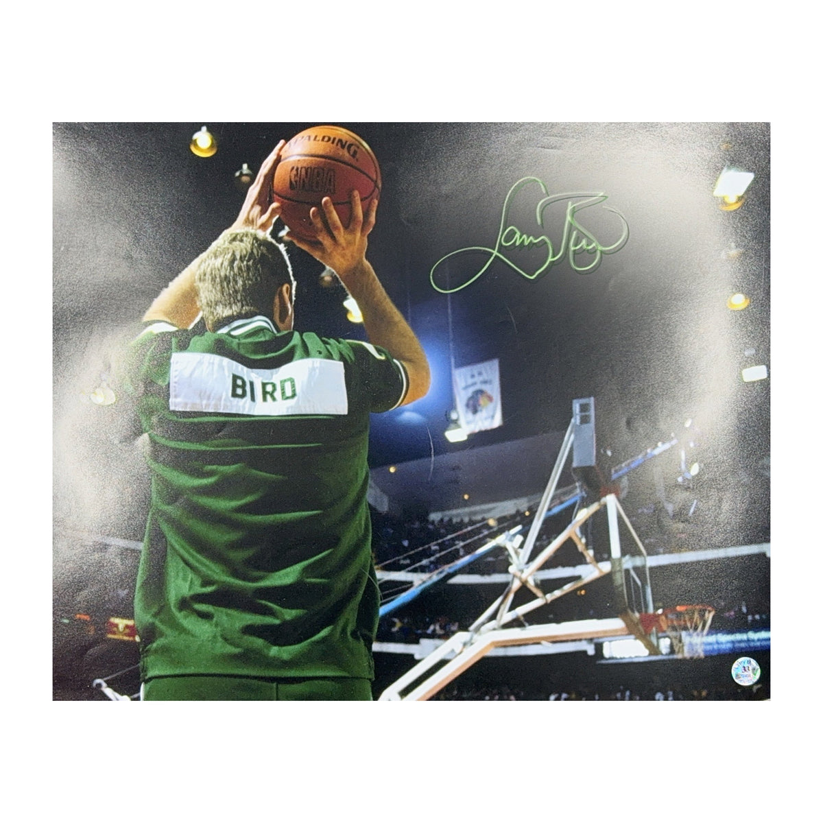 Larry Bird Autographed Boston Celtics 3 Point Contest 16x20 Larry Bird COA product image 1, provided for visual reference
