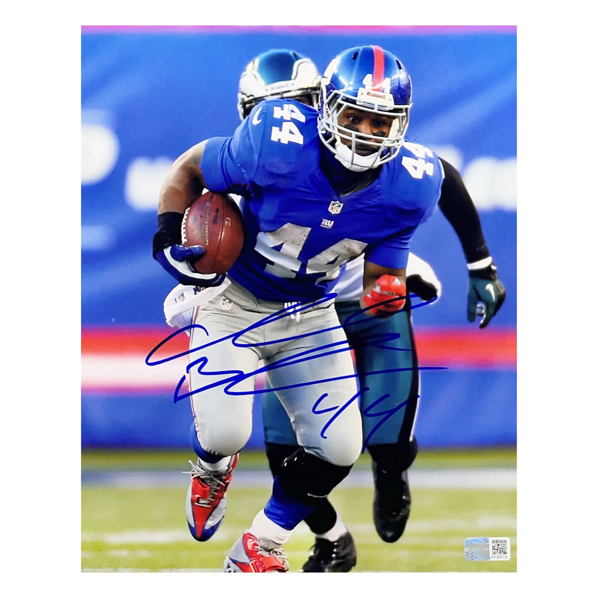 Ahmad Bradshaw Autographed New York Giants Past Eagles Defender 8x10 Steiner CX product image 1, provided for visual