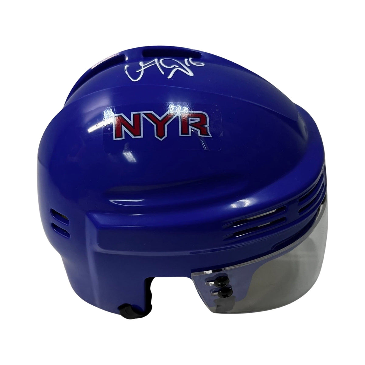 Vincent Trocheck Autographed New York Rangers Blue Mini Helmet Steiner CX product image 1, provided for visual reference and