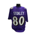 Brandon Stokley Baltimore Ravens Purple Jersey Beckett BAS product image 1, provided for visual reference and product detail