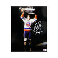 Denis Potvin Autographed New York Islanders 8x10 Hoisting Trophy "HOF 91" Inscription Steiner CX product image 1, provided