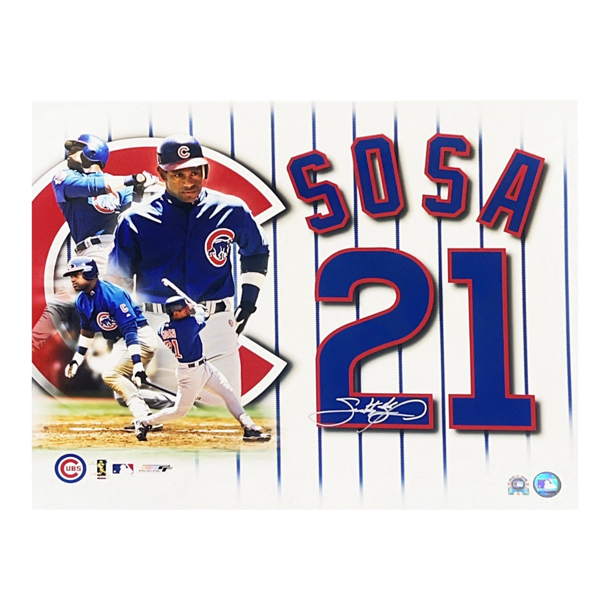 Sammy Sosa Autographed Chicago Cubs Number 16x20 MLB product image 1, provided for visual reference and product detail review