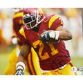 LenDale White USC Trojans Red Jersey Holding Ball Left Hand Autograph 8x10 Photo Beckett BAS product image 1, provided for