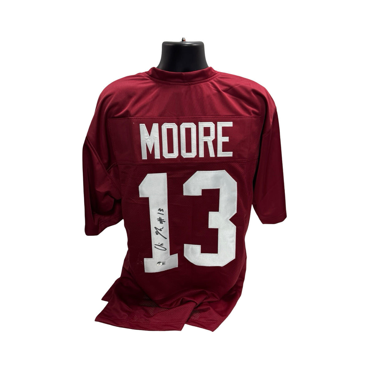 Malachi Moore Alabama Crimson Tide Autographed Maroon Jersey BAS product image 1, provided for visual reference and product