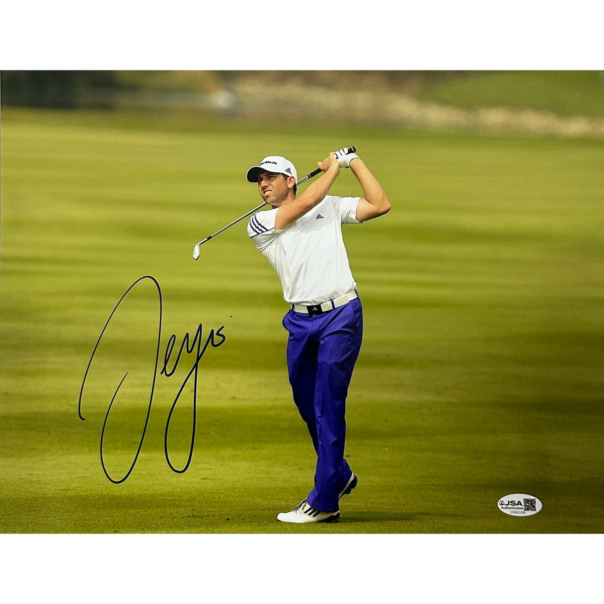 Seve Ballesteros Autographed Swing 11x14 JSA product image 1, provided for visual reference and product detail review