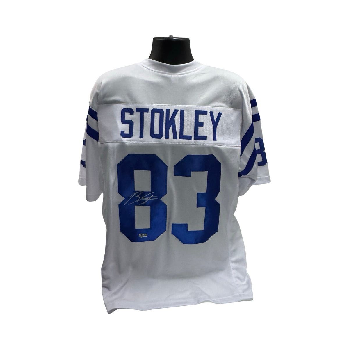 Brandon Stokley Indianapolis Colts White Jersey Beckett BAS product image 1, provided for visual reference and product