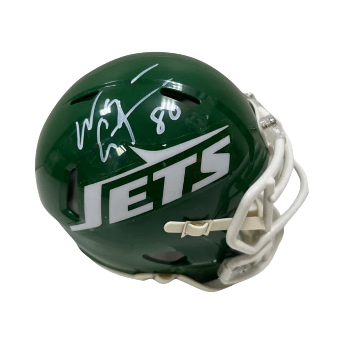 Wayne Chrebet Autographed New York Jets Old School Green Speed Mini Helmet JSA product image 1, provided for visual