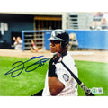 Frank Thomas Chicago White Sox White Jersey Bat Rested On Shoulder 8x10 Beckett BAS product image 1, provided for visual