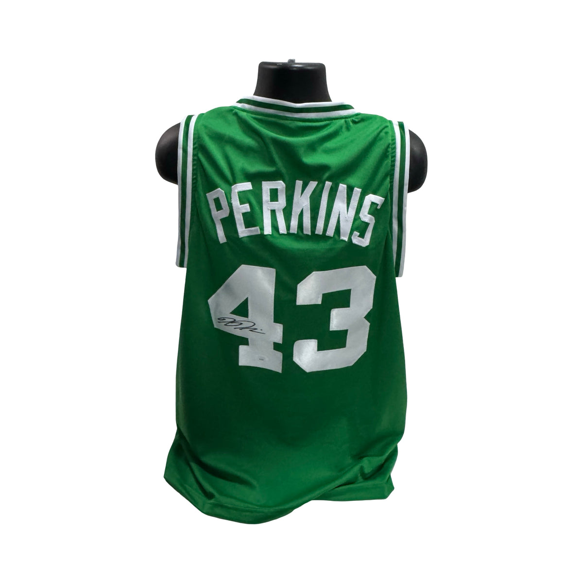 Kendrick Perkins Autographed Boston Celtics Green Jersey Beckett product image 1, provided for visual reference and product